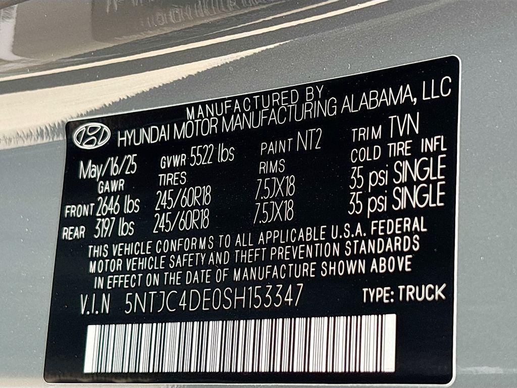 new 2025 Hyundai SANTA CRUZ car, priced at $33,812
