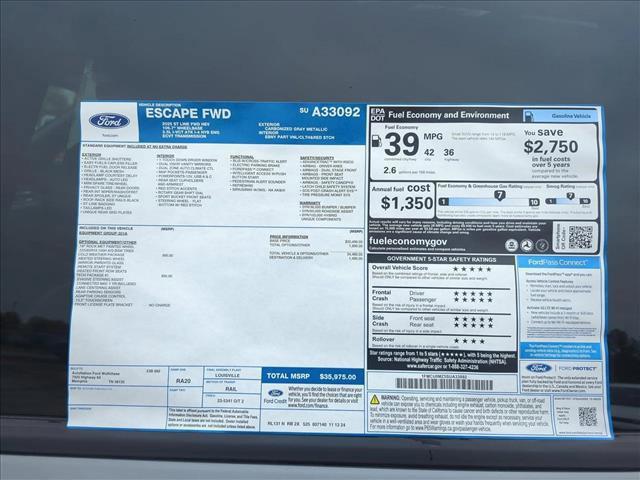 new 2025 Ford Escape car, priced at $34,975