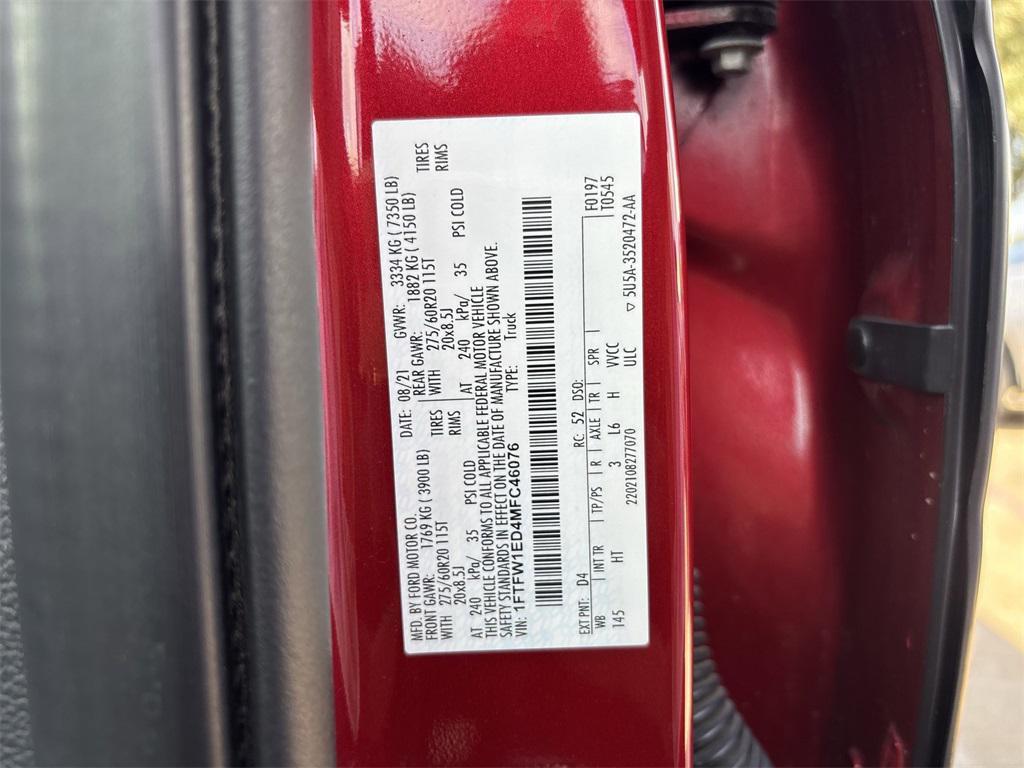 used 2021 Ford F-150 car, priced at $37,492