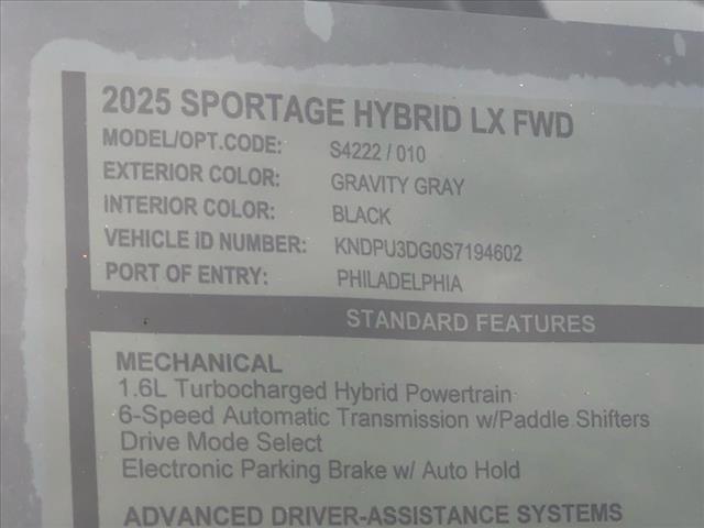 new 2025 Kia Sportage Hybrid car, priced at $30,610