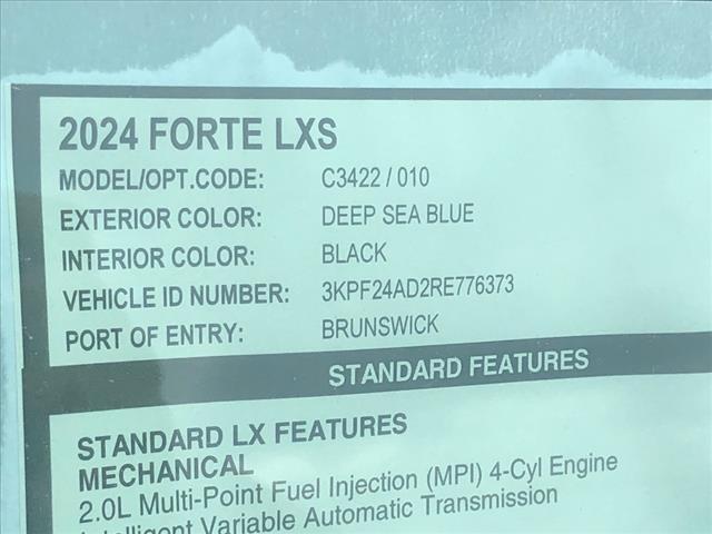 new 2024 Kia Forte car, priced at $20,995