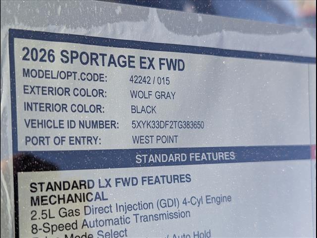 new 2026 Kia Sportage car, priced at $32,105