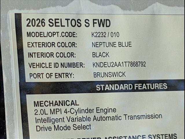 new 2026 Kia Seltos car, priced at $25,705