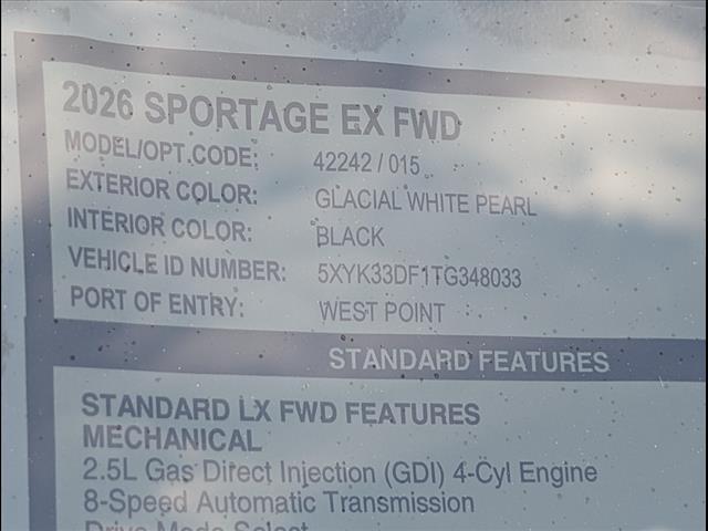 new 2026 Kia Sportage car, priced at $32,115
