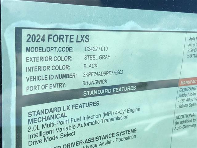 new 2024 Kia Forte car, priced at $21,495