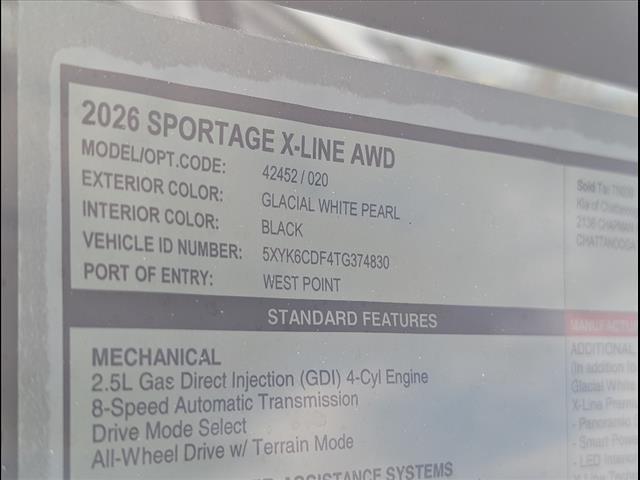 new 2026 Kia Sportage car, priced at $37,480