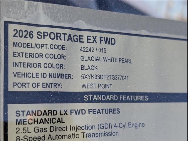 new 2026 Kia Sportage car, priced at $32,105