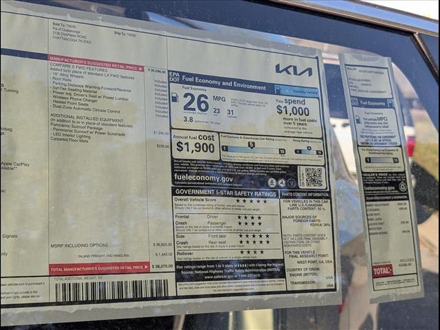 new 2026 Kia Sorento car, priced at $36,315