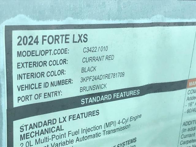 new 2024 Kia Forte car, priced at $21,670