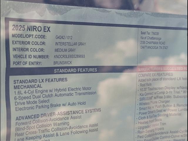 new 2025 Kia Niro car, priced at $29,870