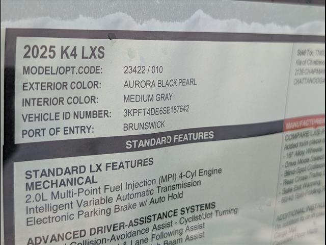 new 2025 Kia K4 car, priced at $23,335