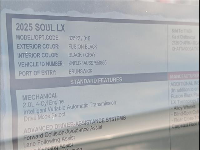 new 2025 Kia Soul car, priced at $21,880