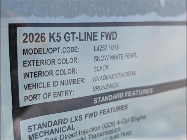 new 2026 Kia K5 car, priced at $31,060