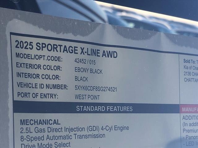 new 2025 Kia Sportage car, priced at $35,390