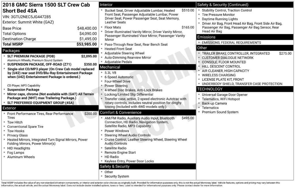 used 2018 GMC Sierra 1500 car, priced at $24,989