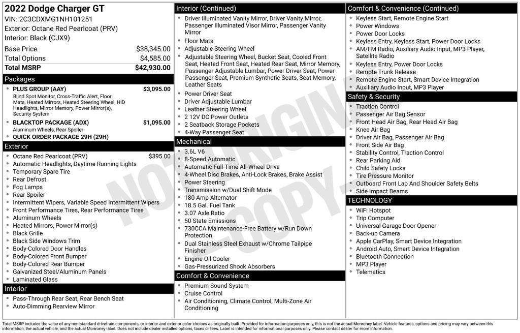 used 2022 Dodge Charger car, priced at $29,259