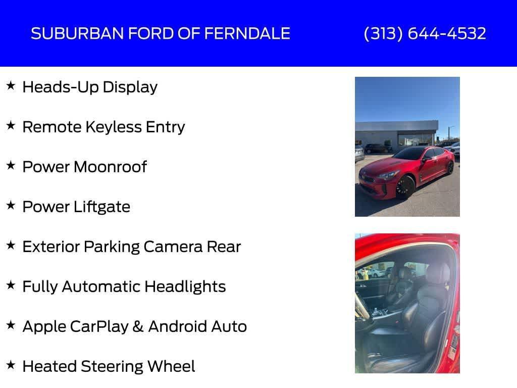 used 2018 Kia Stinger car, priced at $23,789