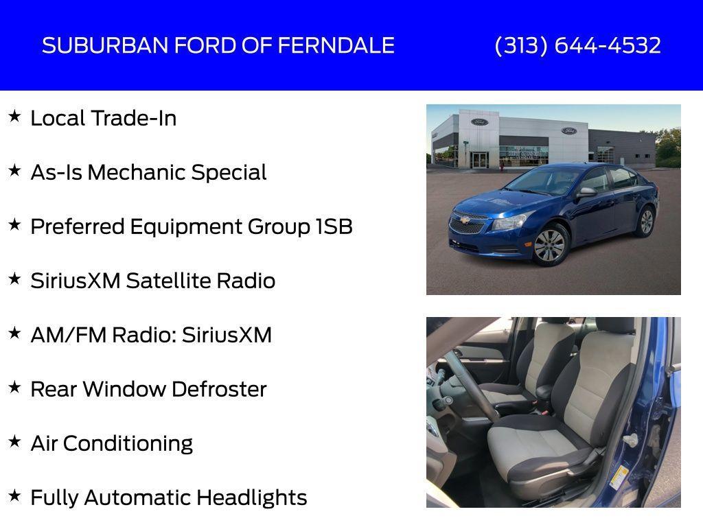 used 2013 Chevrolet Cruze car, priced at $2,489