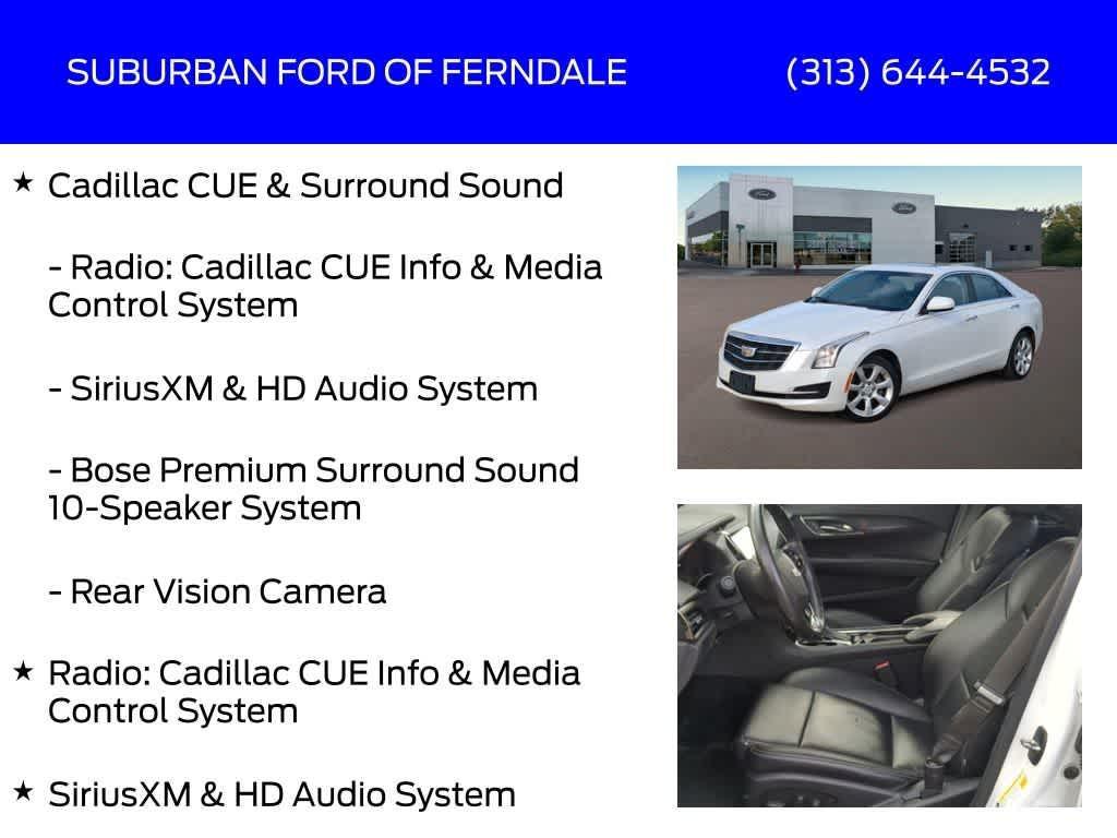used 2015 Cadillac ATS car, priced at $7,895