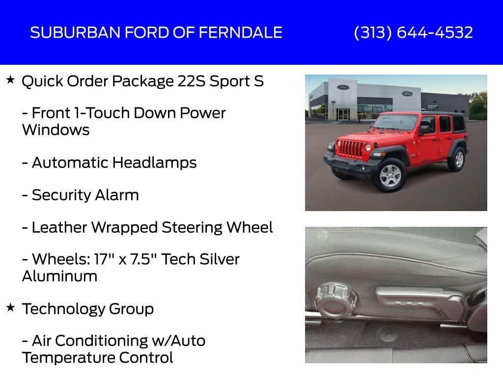 used 2021 Jeep Wrangler Unlimited car, priced at $25,529