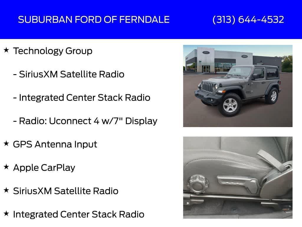 used 2021 Jeep Wrangler car, priced at $27,539
