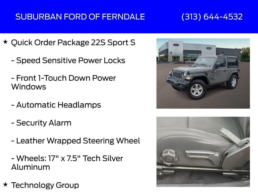 used 2021 Jeep Wrangler car, priced at $27,539