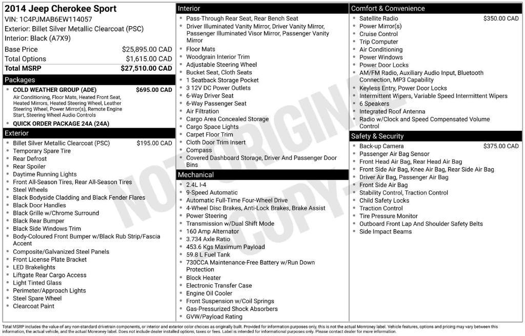 used 2014 Jeep Cherokee car, priced at $10,839