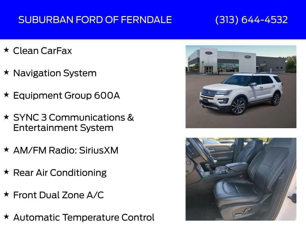 used 2017 Ford Explorer car, priced at $16,469