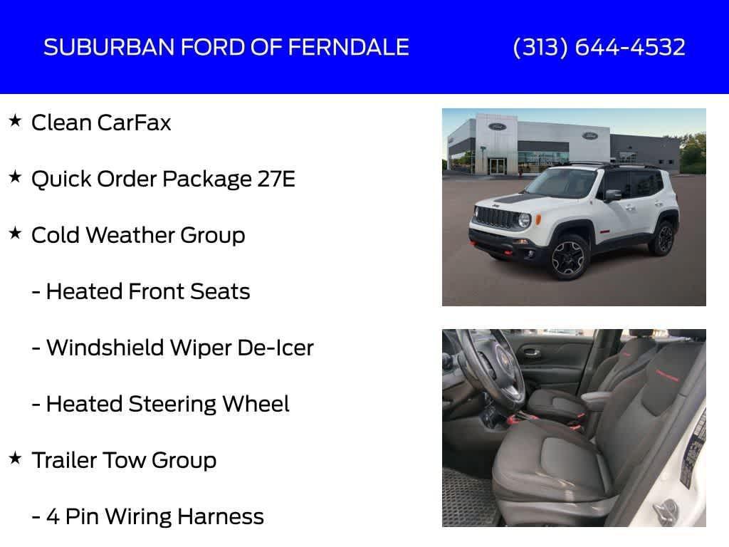 used 2016 Jeep Renegade car, priced at $13,179