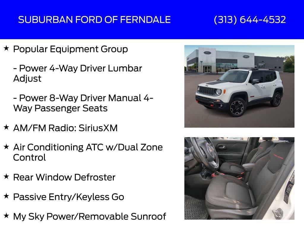 used 2016 Jeep Renegade car, priced at $13,179