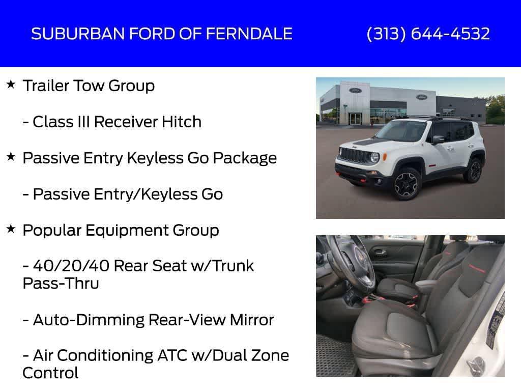 used 2016 Jeep Renegade car, priced at $13,179