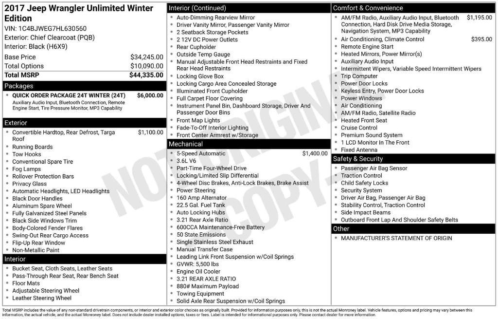 used 2017 Jeep Wrangler Unlimited car, priced at $20,989