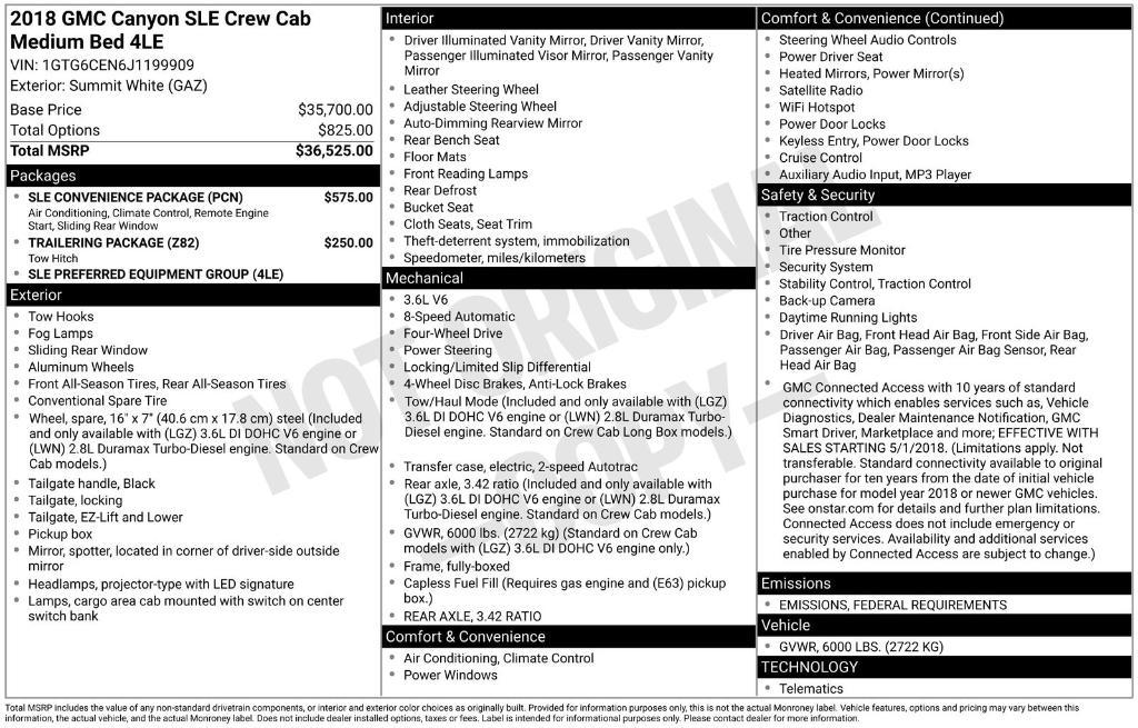 used 2018 GMC Canyon car, priced at $23,589