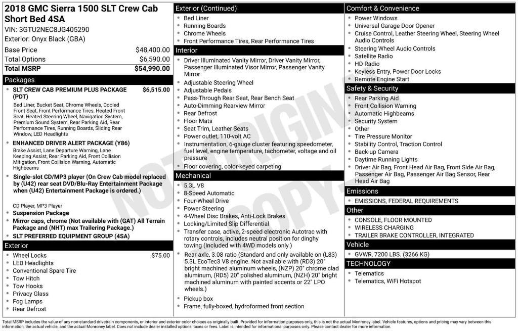 used 2018 GMC Sierra 1500 car, priced at $29,689