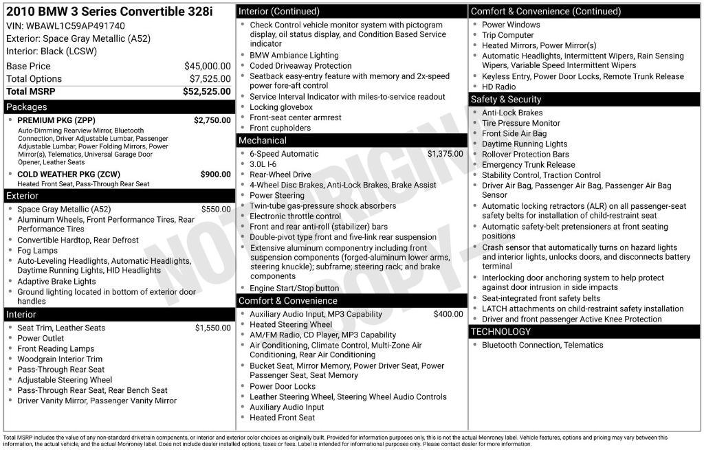 used 2010 BMW 328 car, priced at $9,989