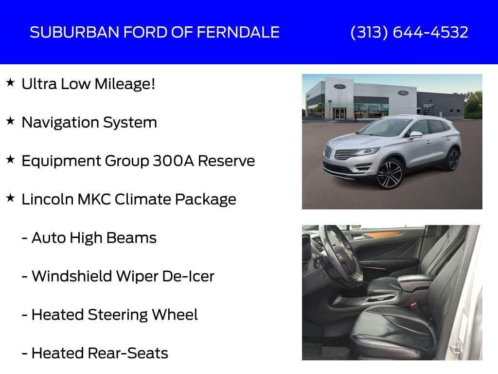 used 2018 Lincoln MKC car, priced at $19,459