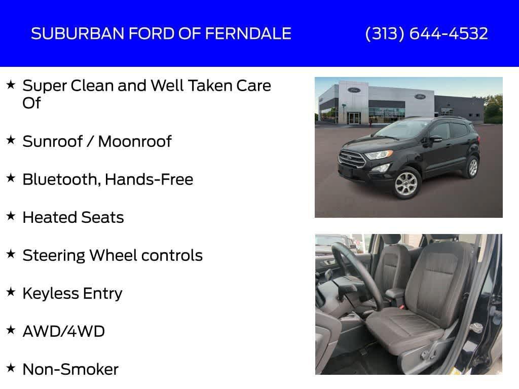 used 2020 Ford EcoSport car, priced at $12,495