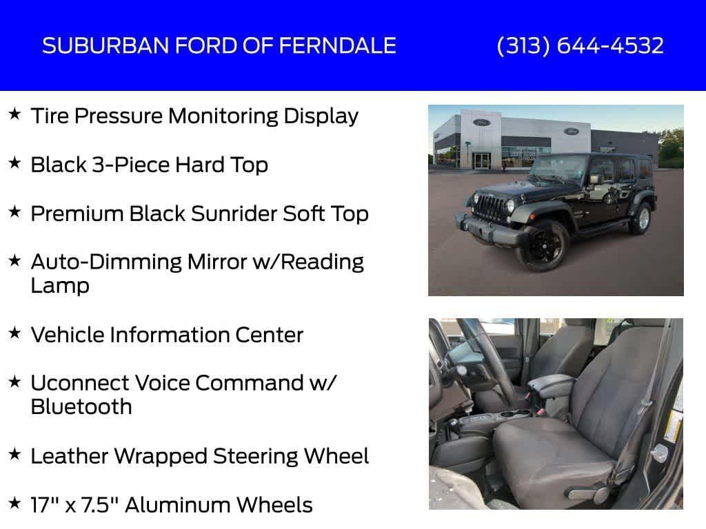 used 2015 Jeep Wrangler Unlimited car, priced at $12,995