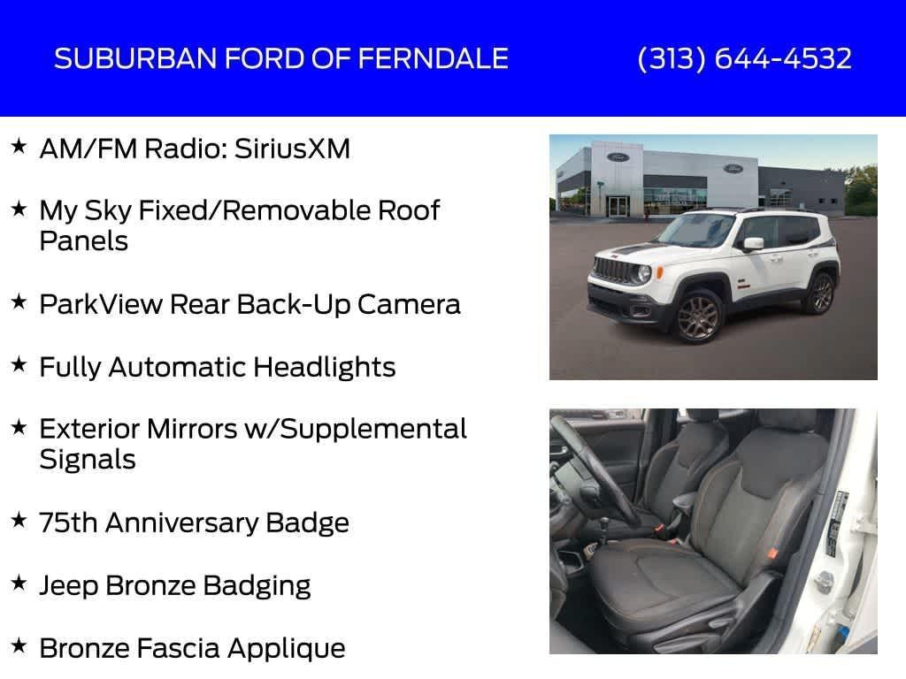 used 2016 Jeep Renegade car, priced at $10,495