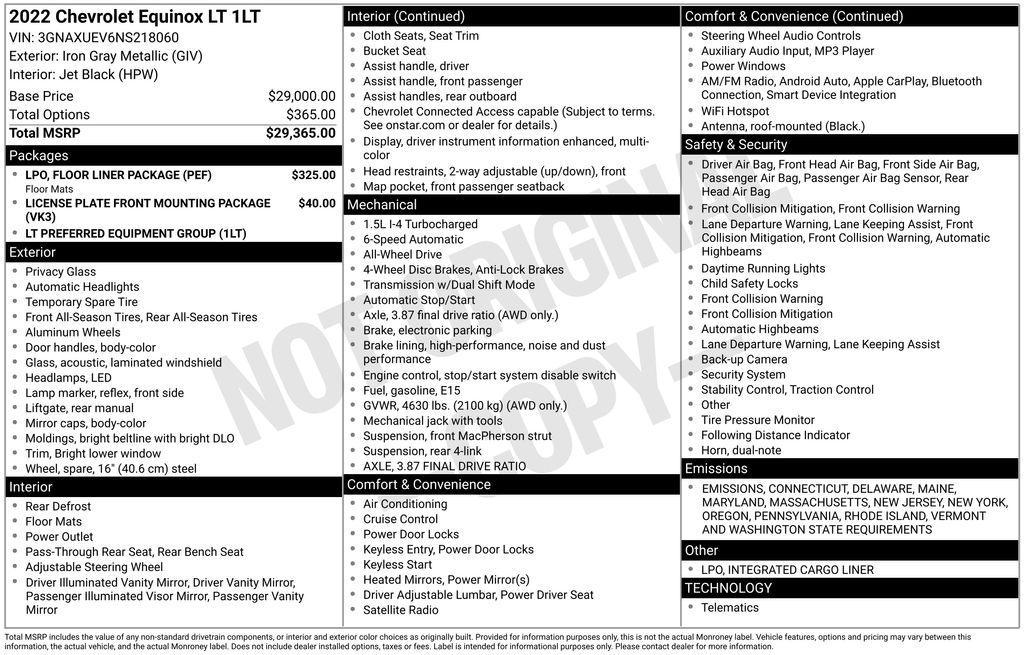 used 2022 Chevrolet Equinox car, priced at $23,599