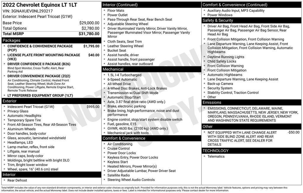 used 2022 Chevrolet Equinox car, priced at $25,955