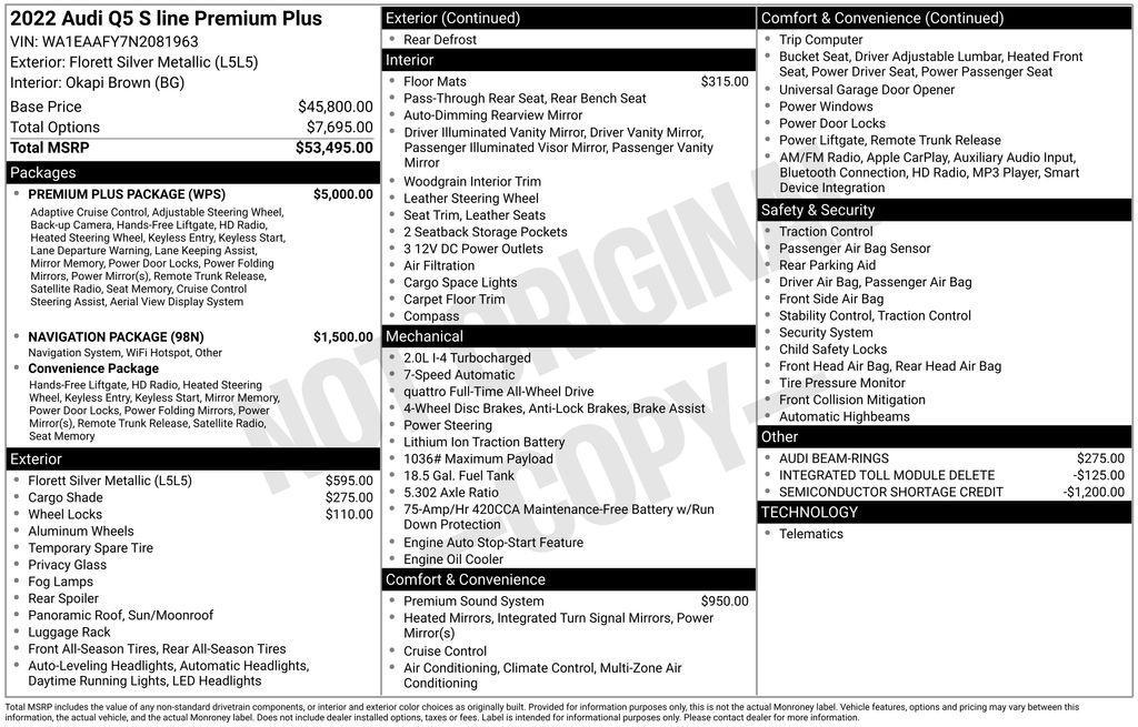 used 2022 Audi Q5 car, priced at $28,500