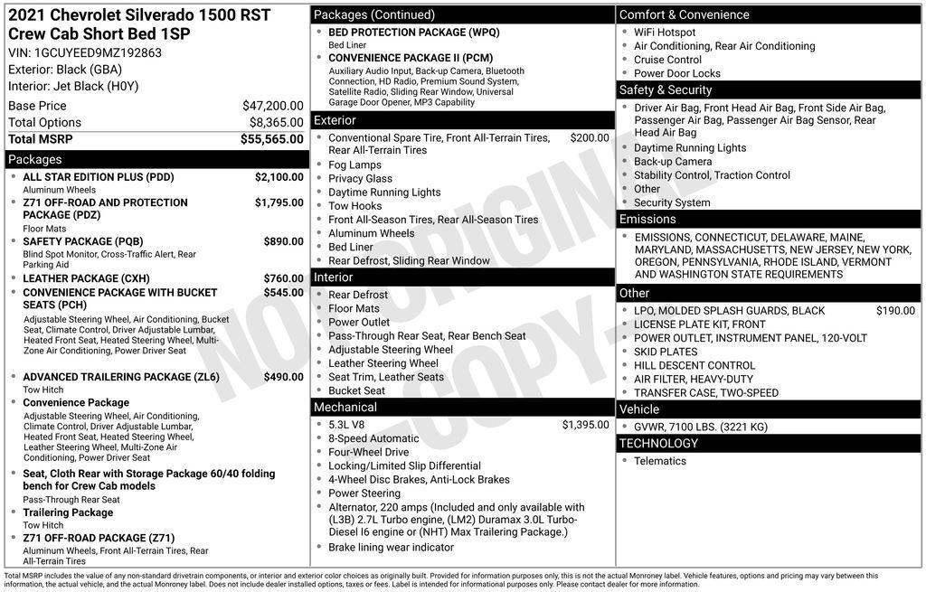 used 2021 Chevrolet Silverado 1500 car, priced at $36,420