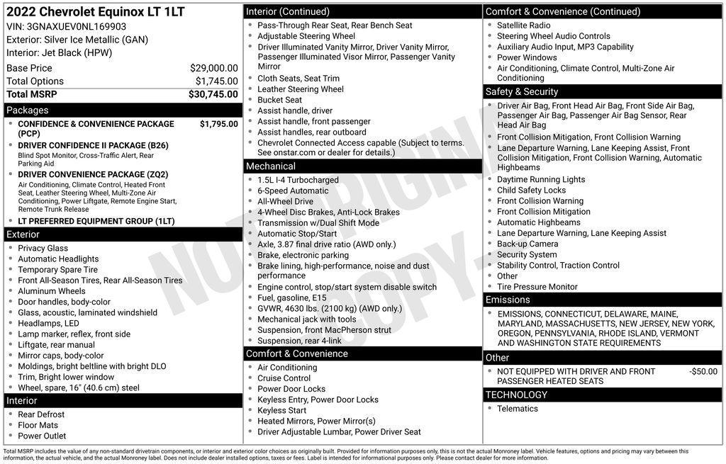 used 2022 Chevrolet Equinox car