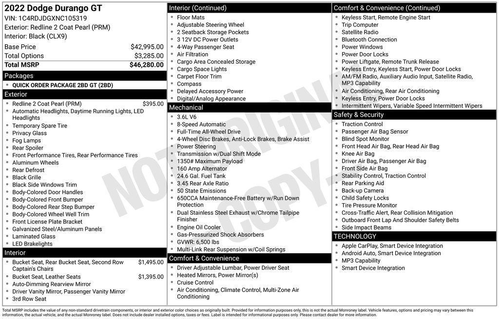 used 2022 Dodge Durango car, priced at $33,450