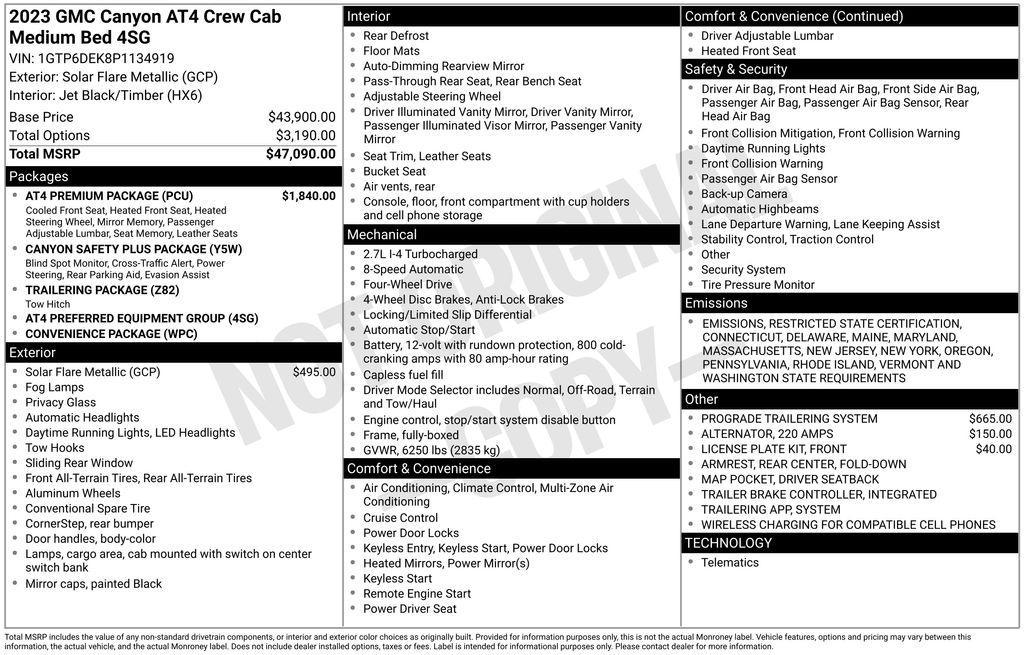 used 2023 GMC Canyon car, priced at $42,499