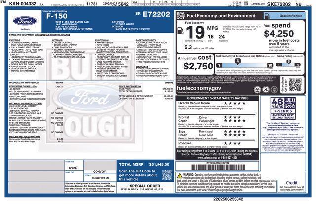 new 2025 Ford F-150 car, priced at $44,144