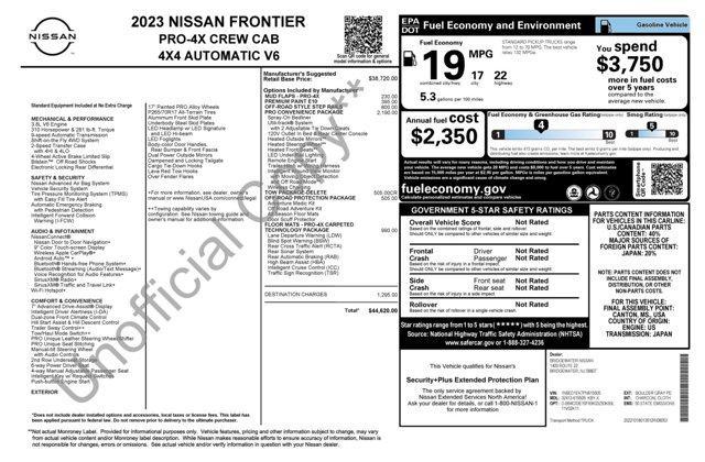 used 2023 Nissan Frontier car, priced at $31,990