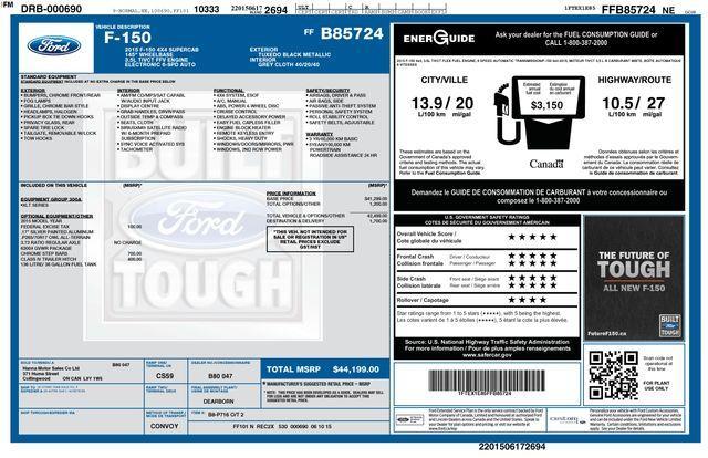 used 2015 Ford F-150 car, priced at $18,270