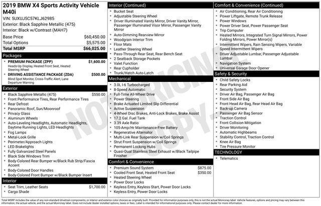 used 2019 BMW X4 car, priced at $19,590